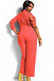 Asymmetric Sleeves High Waist Jumpsuit
